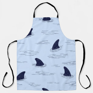 Shark Fin Ocean Pattern Schort