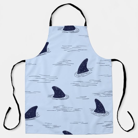 Shark Fin Ocean Pattern Schort (Voorkant)