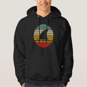 Shark Fin Retro Style Shark Mannen Vrouwen Kinder Hoodie