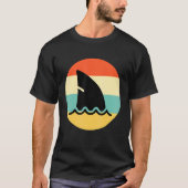 Shark Fin Retro Style Shark T-shirt (Voorkant)