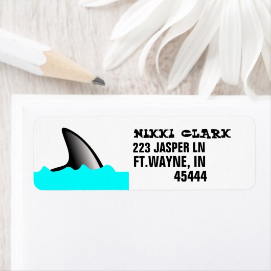 Shark fin Return Address Label (Insitu)