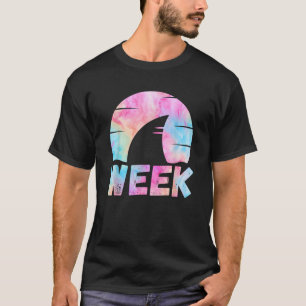Shark Fin Tie Dye Week 2024 Lover Ocean Wildlife S T-shirt