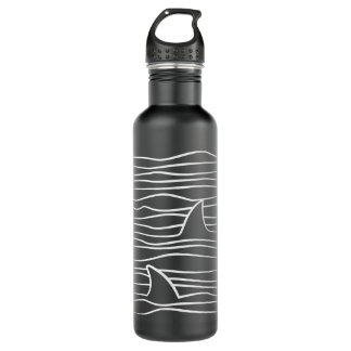 Shark Fins Ocean Marine Biologist Waterfles