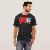 Shark Fish  Christmas Lights Santa Merry Sharkmas  T-shirt (Voorkant volledig)
