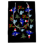 Shark Fish kerstcadeautassen Medium Cadeauzakje (Voorkant)