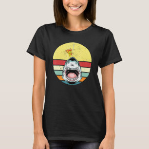 Shark Fish Pizza Retro  Pizzeria Pizza Chef T-shirt
