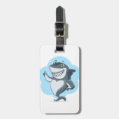 Shark Fish Swim Home Personaliseer Destiny's Bagagelabel (Voorkant verticaal)