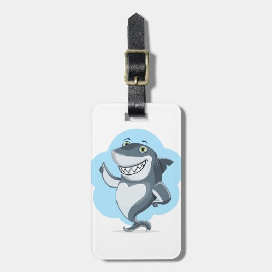 Shark Fish Swim Home Personaliseer Destiny's Bagagelabel (Voorkant verticaal)