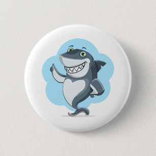 Shark Fish Swim Home Personaliseer Destiny's Ronde Button 5,7 Cm