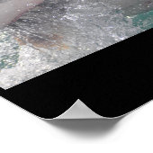 Shark Fish Water Splash Zwemmen Grijs Grijs Guy Ga Poster (Hoek)