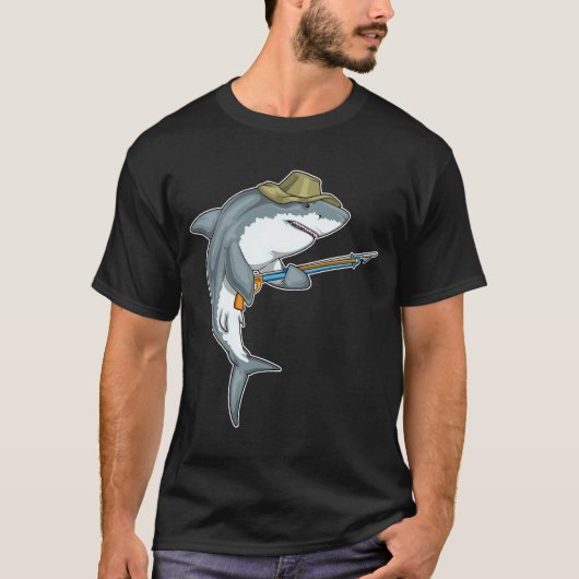 Shark Fisher Harpoen Vist T-shirt (Voorkant)