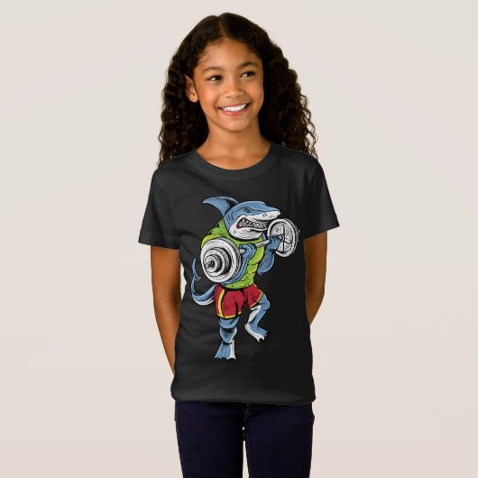 Shark Fitness Funny shirt Regenboogdieren (Voorkant volledig)