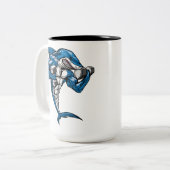 Shark Fitness Gewichtstilling Tweekleurige Koffiemok (Voorkant links)