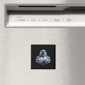 Shark Flexing Fan Lover Bodybuilding Cool Gym Work Magneet (Insitu (Vaatwasser))