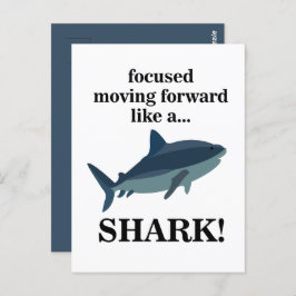 Shark focuste zich vooruit als een haai briefkaart