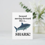 Shark focuste zich vooruit als een haai briefkaart (Staand voorkant)
