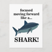 Shark focuste zich vooruit als een haai briefkaart (Voorkant)