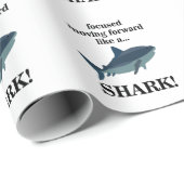 Shark focuste zich vooruit als een haai cadeaupapier (Rol Hoek)