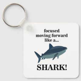 Shark focuste zich vooruit als een haai sleutelhanger
