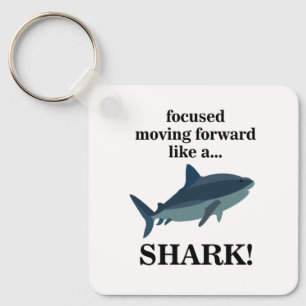 Shark focuste zich vooruit als een haai sleutelhanger
