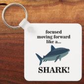 Shark focuste zich vooruit als een haai sleutelhanger (Voorkant)