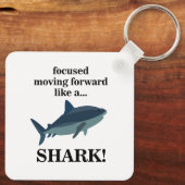 Shark focuste zich vooruit als een haai sleutelhanger (Achterkant)