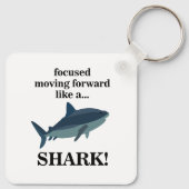 Shark focuste zich vooruit als een haai sleutelhanger (Achterkant)