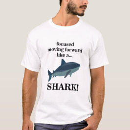 Shark focuste zich vooruit als een haai t-shirt