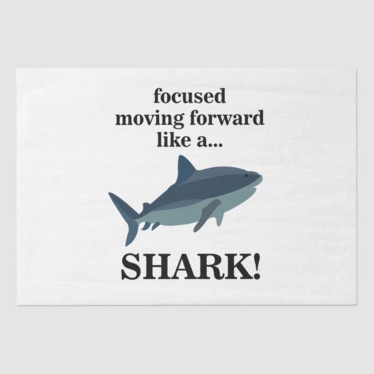 Shark focuste zich vooruit als een haai tissuepapier (Voorkant)