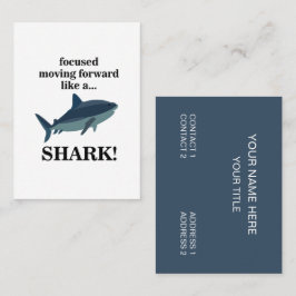 Shark focuste zich vooruit als een haai visitekaartje