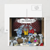 Shark Folk Singers Funny Gifts T - shirts & Kaarte Briefkaart (Voorkant / Achterkant)