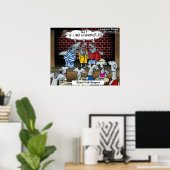 Shark Folk Singers Funny Posters (Thuiskantoor)