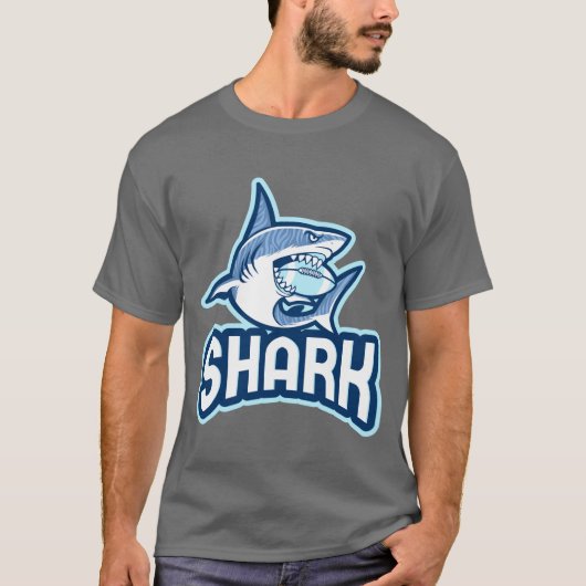 Shark Football nieuwe game T-shirt (Voorkant)
