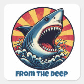 Shark Force Impact Vierkante Sticker (Voorkant)