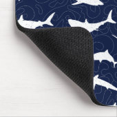 Shark Frenzy Specialized Blue en White Muismat (Hoek)