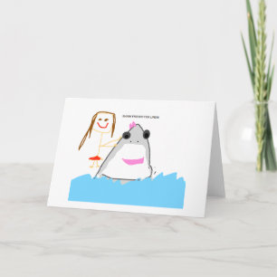 shark friends card kaart
