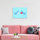 Shark Friends Kawaii Artwork Kinder Room Canvas Afdruk (Insitu (Woonkamer))