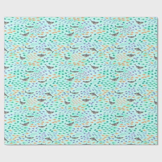 Shark Fun Cadeaupapier (Vlak)