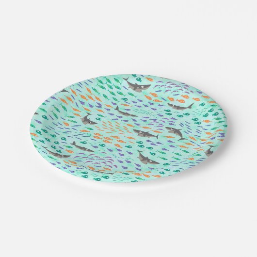 Shark Fun Papieren Bordje (Gekanteld)