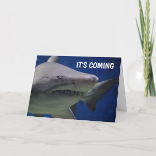 SHARK FUNNY BIRTHDAY CARDS KAART