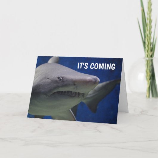 SHARK FUNNY BIRTHDAY CARDS KAART (Voorkant)
