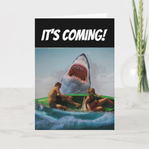 SHARK FUNNY BIRTHDAY WENSKAART KAART