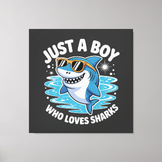 Shark Funny Quote  Canvas Afdruk