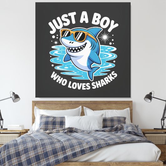 Shark Funny Quote  Canvas Afdruk (Insitu (Slaapkamer))
