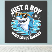 Shark Funny Quote  Canvas Afdruk (Insitu (Houten vloer))