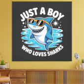 Shark Funny Quote  Canvas Afdruk (Insitu (Woonkamer))