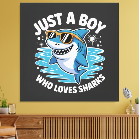Shark Funny Quote  Canvas Afdruk (Insitu (Woonkamer))