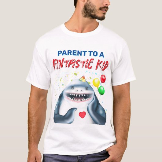 Shark Funny Verjaardagsfamilie T-shirt (Voorkant)