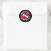 Shark Gear van Divers Den Ronde Sticker (Tas)