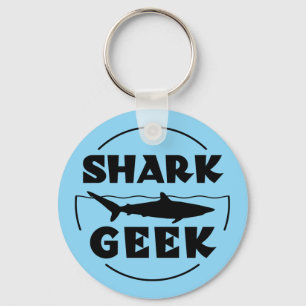Shark Geek ontwerp voor haaienliefhebbers Sleutelhanger